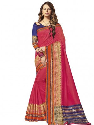 Indian New Fashion Ethnic Designer Banarasi Silk Saree With Free Blouse