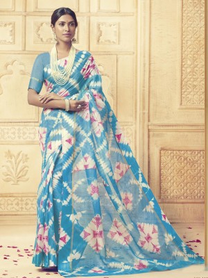 New Indian Latest Designer Kota Silk Fabric Multi Color Saree With Free Blouse