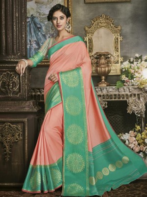 Crazy Bachat Presents Latest Designer Multi Color Art Silk Saree With Free Blouse