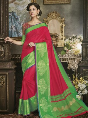 Crazy Bachat Presents Latest Designer Multi Color Art Silk Saree With Free Blouse