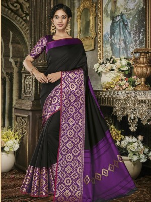 Crazy Bachat Presents Latest Designer Multi Color Art Silk Saree With Free Blouse
