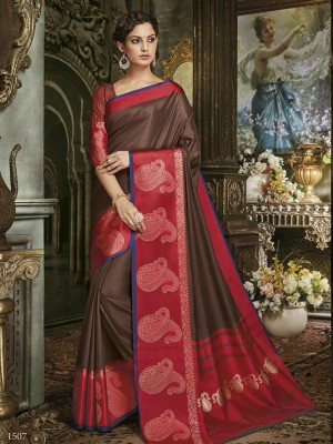 Crazy Bachat Presents Latest Designer Multi Color Art Silk Saree With Free Blouse