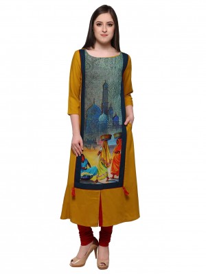 Crazy Bachat Women's Ethnic Fully Stitched Tunic Cotton Rayon Printed Kurti