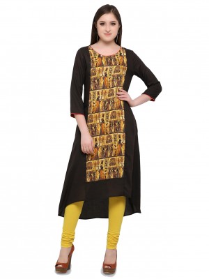 Crazy Bachat Women's Ethnic Fully Stitched Tunic Cotton Rayon Printed Kurti