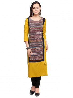 Crazy Bachat Women's Ethnic Fully Stitched Tunic Cotton Rayon Printed Kurti