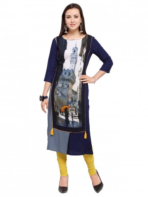 Crazy Bachat Women's Ethnic Fully Stitched Tunic Cotton Rayon Printed Kurti