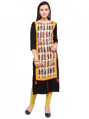 Crazy Bachat Women's Designer Ethnic Fully Stitched Tunic Cotton Rayon Printed Kurti