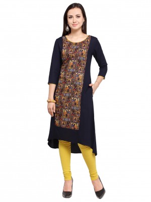 Crazy Bachat Women's Designer Ethnic Fully Stitched Tunic Cotton Rayon Printed Kurti