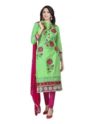Indian Designer Salwar Suit Fancy Embroidery Green Casual Wear Dress