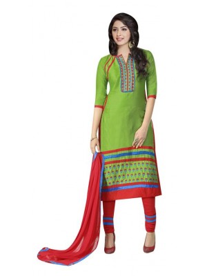 Indian Designer Salwar Suit Fancy Green Embroidery Casual Wear Dress