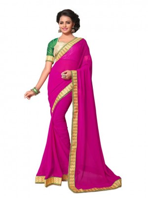 Indian Ethnic Designer Georgette Heavy Saree With Free Blouse