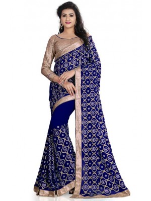 Indian Ethnic Designer 60 GM Georgette Saree With Free Blouse