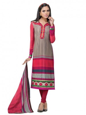 Indian Designer Salwar Suits Frech Crape Multi Color Semi Stitched Dress