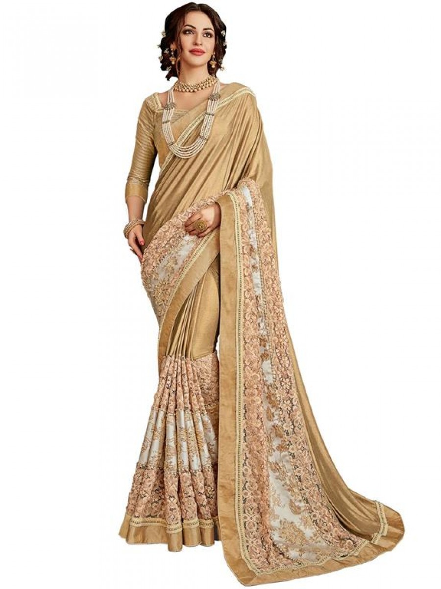 Synthetic party wear sarees top