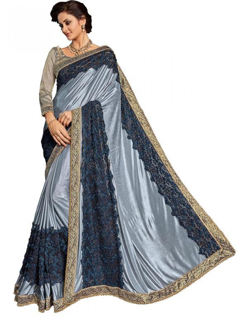 Party wear deals synthetic saree