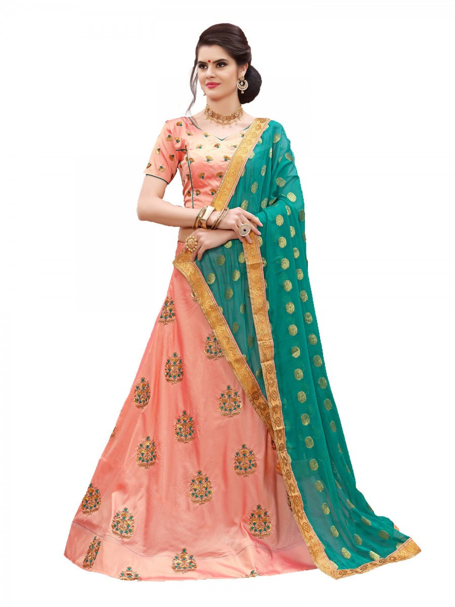 New Designer Ethnic Designer Lehenga Choli Peach Silk Embroidery Semi Stitched Dress,Decoracion Sencilla Cumpleanos Mesa Decoracion De Masha Y El Oso
